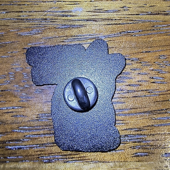 Women’s Jewelry Funny Black and White Cat Enamel Pin ‘Lesbians Eat What?’ - Picture 2 of 2